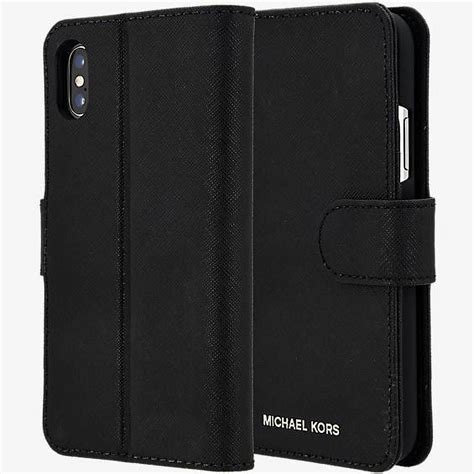 Original Michael Kors Saffiano Leather Folio Case for iPhone X